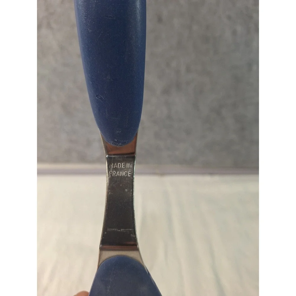 T-Fal Blue Slotted Spatula Turner Stainless Steel Made in France Kitchen Tool